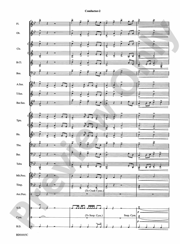 Ash Lawn Echoes (An Overture for Band) - Concert Band Conductor Score & Parts (Digital Download)