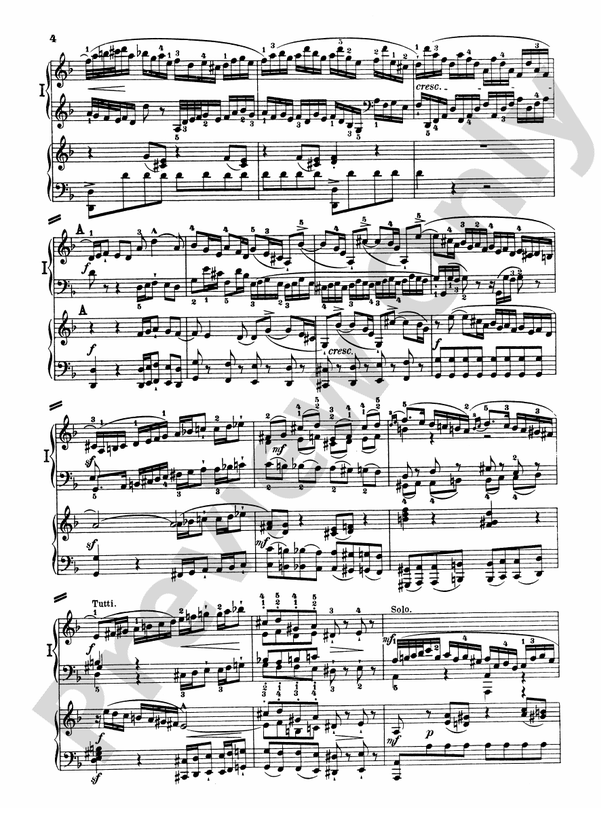 Bach - Piano Concerto in D Minor - 2 Piano, 4 Hands - TWO Copies required - (Digital Download)