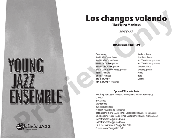 Los changos volando - Jazz Ensemble Conductor Score & Parts (Digital Download)