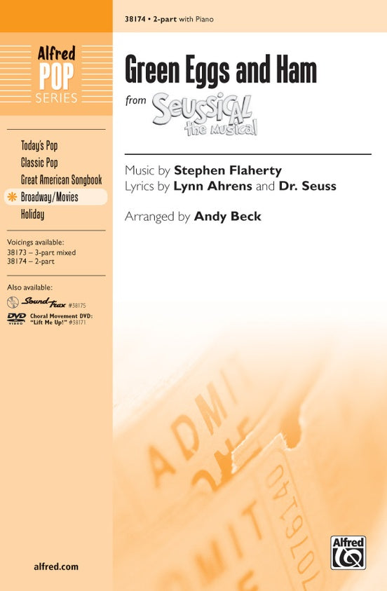 Green Eggs and Ham (from Seussical the Musical) – 2-Part Choral Octavo (Digital Download)