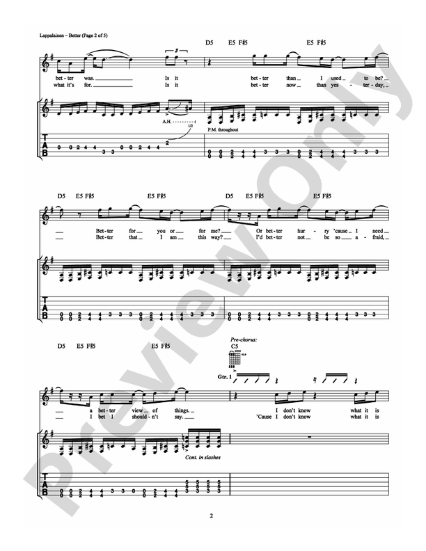 Better - Guitar TAB (Digital Download)