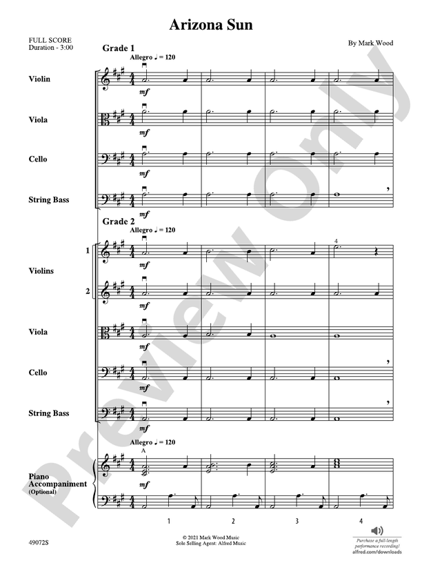 Arizona Sun - String Orchestra Conductor Score & Parts (Digital Download)