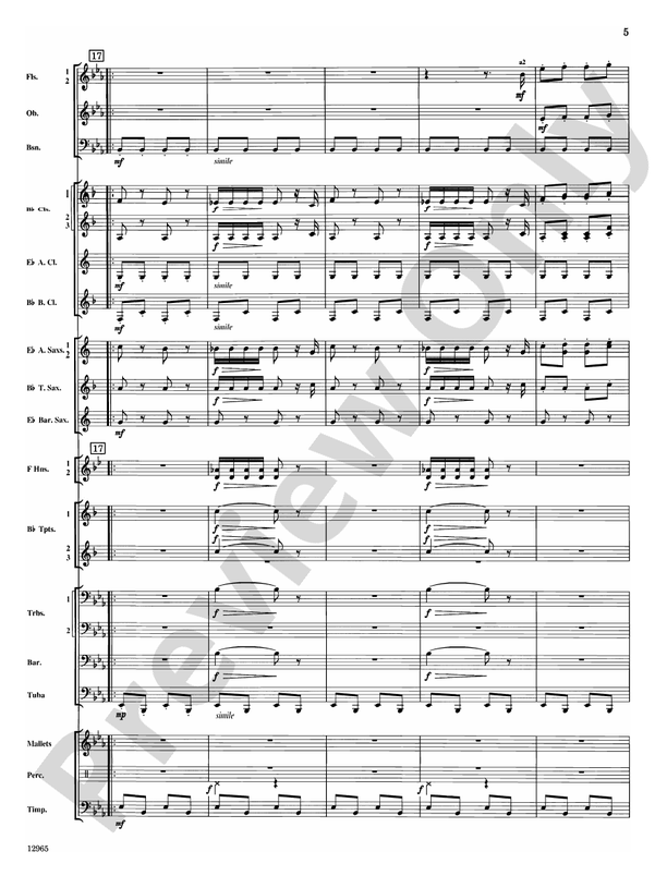 March and Procession of Bacchus (Grade 3) - Concert Band Conductor Score & Parts (Digital Download)