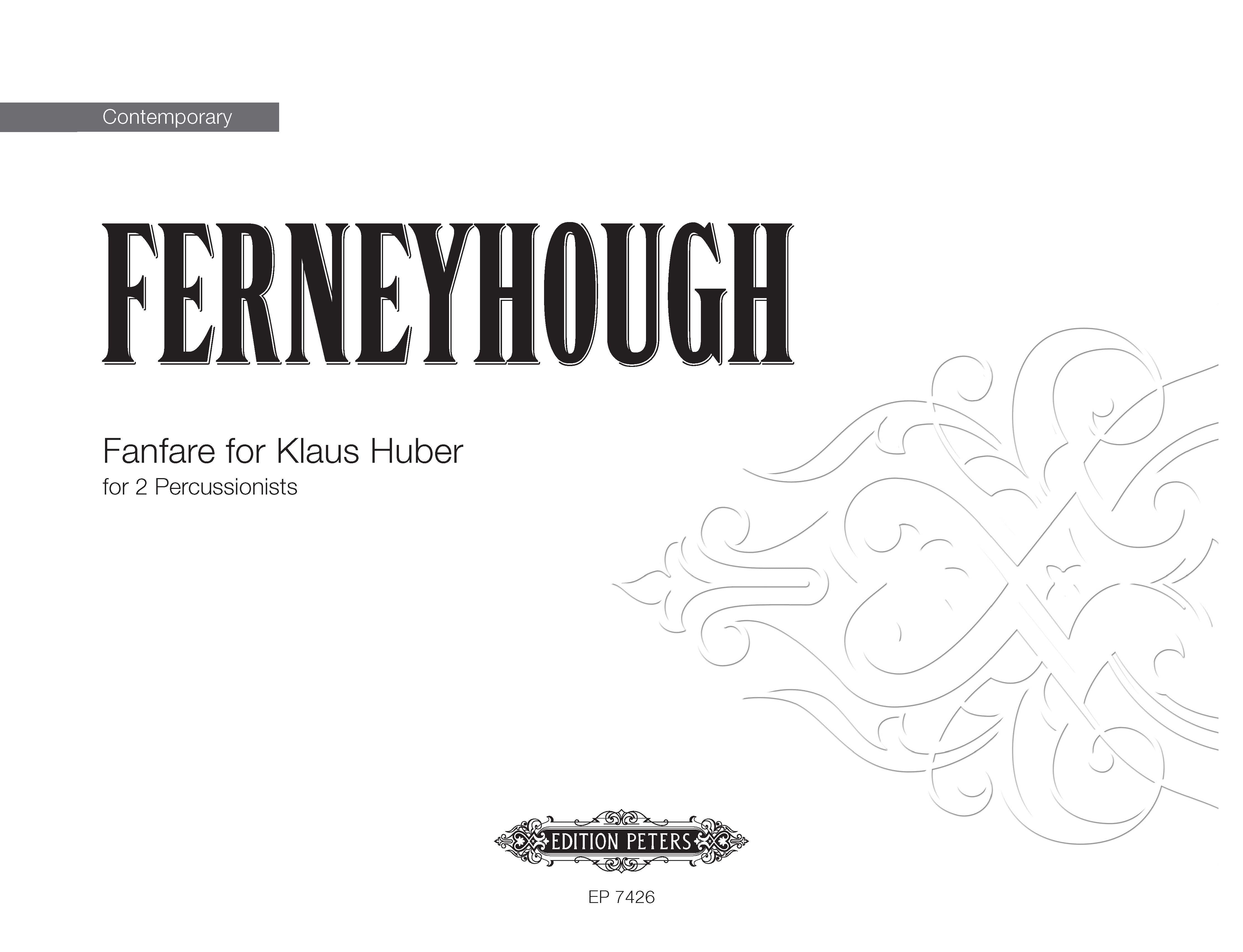 Fanfare For Klaus Huber (EP7426) - Percussion (Digital Download)
