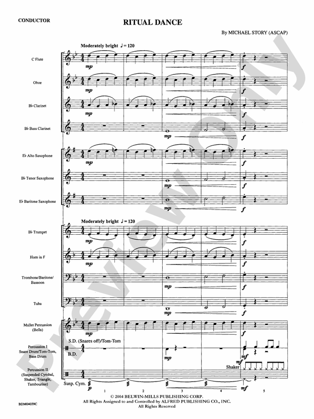 Ritual Dance - Concert Band Conductor Score & Parts (Digital Download)