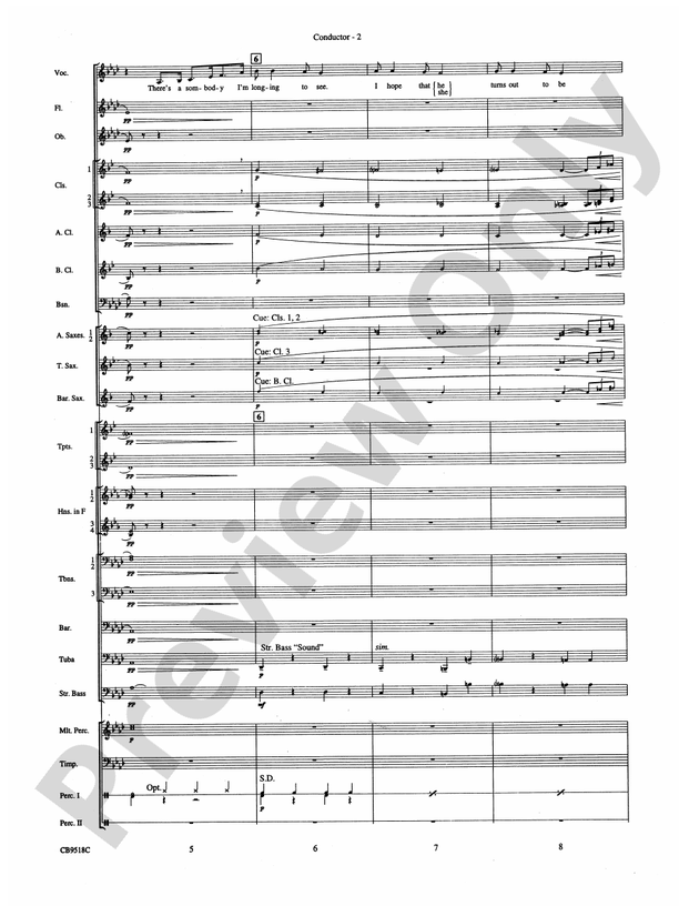 Someone to Watch Over Me - Concert Band Conductor Score & Parts (Digital Download)