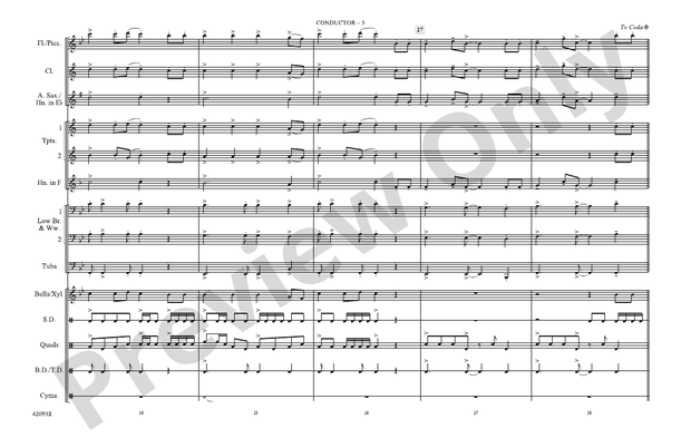 Best Song Ever – Marching Band Conductor Score & Parts (Digital Download)