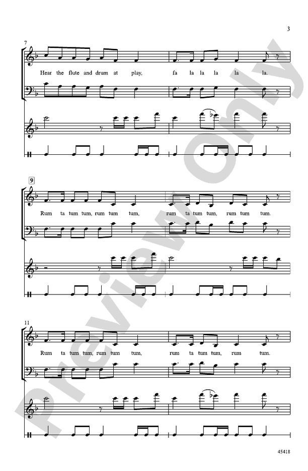 A Christmas Roundelay - 3-Part Mixed, a cappella Choral Octavo (Digital Download)
