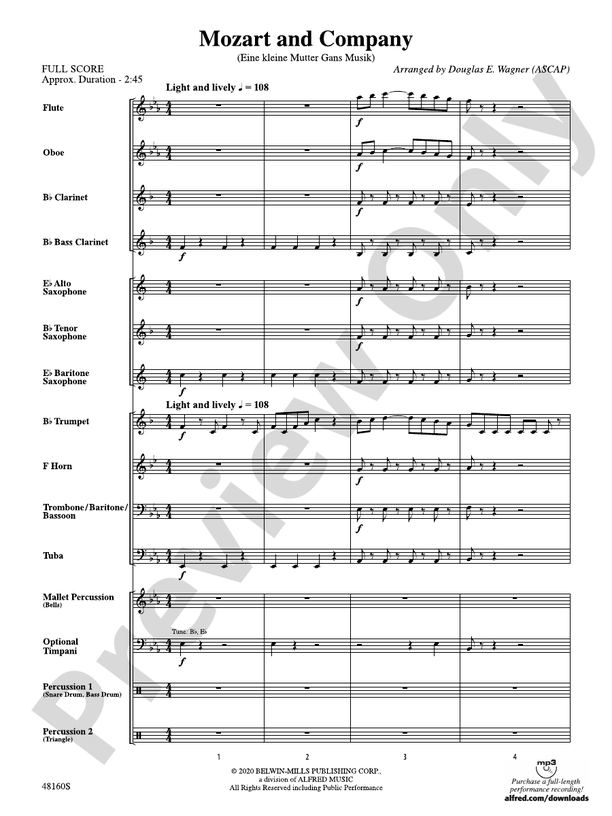 Mozart and Company - Concert Band Conductor Score & Parts (Digital Download)