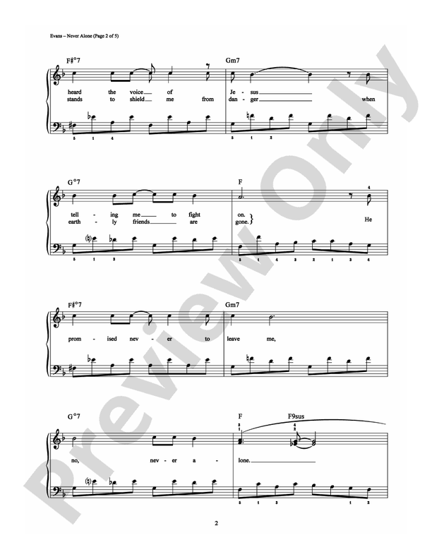 Never Alone - DSM-PS-0009795 - Easy Piano (Digital Download)