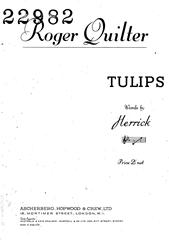 Tulips - Vocal/Piano (Digital Download)