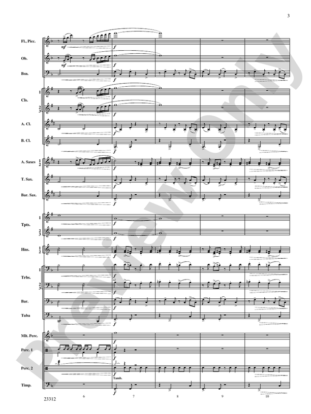 Three Miniatures for Winds and Percussion - Concert Band Conductor Score & Parts (Digital Download)