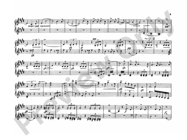 Mahler - Symphony No. 5, in E Major - 1 Piano, 4 Hands (Digital Download)