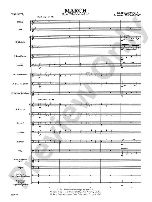 March from The Nutcracker - Concert Band Conductor Score & Parts (Digital Download)
