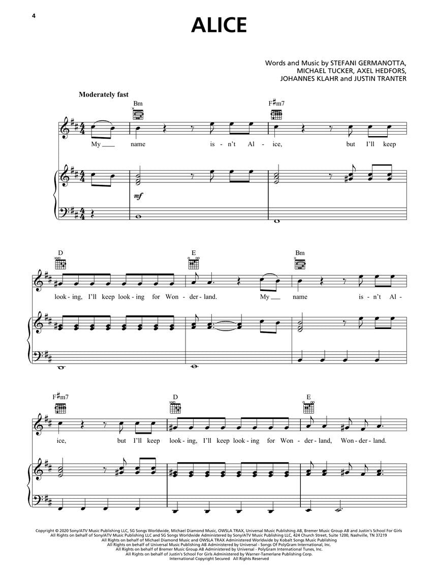 Lady Gaga - Chromatica - PVG Hal Leonard 354425
