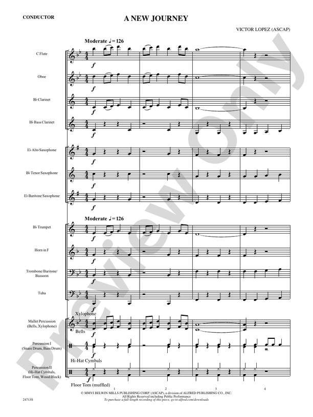 A New Journey - Concert Band Conductor Score & Parts (Digital Download)