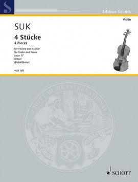 Suk 4 Pieces Op 17 Violin/Piano