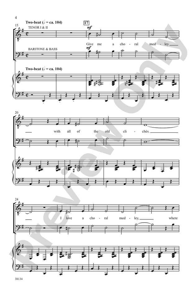 Give Me a Choral Medley! – TTBB Choral Octavo (Digital Download)