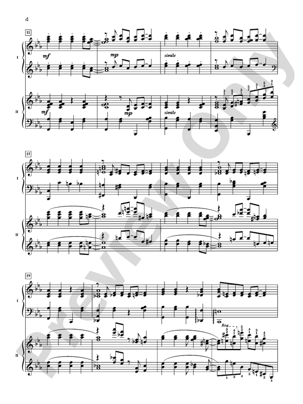 Four Songs by George Gershwin - 2 Pianos, 4 Hands (Digital Download)