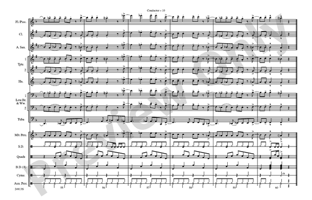Brown Sugar – Marching Band Conductor Score & Parts (Digital Download)