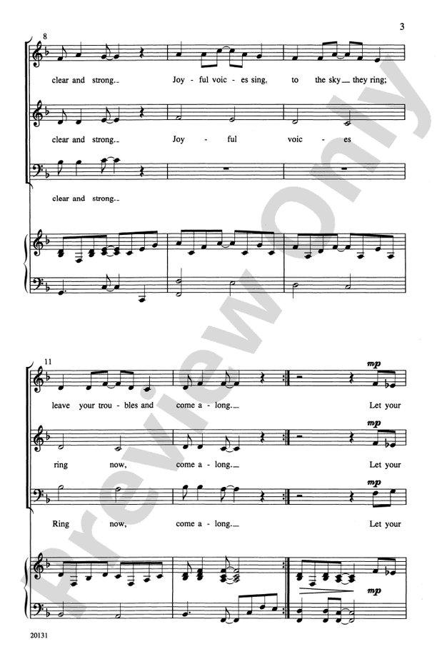 Festival Song – 3-Part Mixed Choral Octavo (Digital Download)
