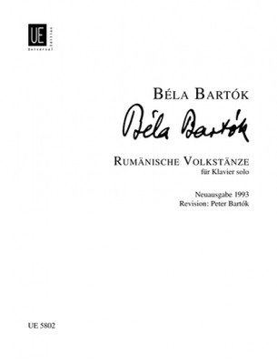 Rumanian Folk Dances - for Piano - Bela Bartok - Piano Universal Edition Piano Solo