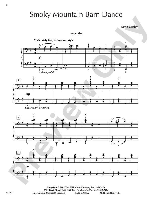 Smoky Mountain Barn Dance - Piano (Digital Download)