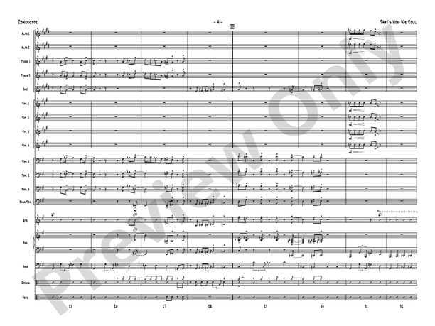 That's How We Roll (Grade 6) - Jazz Ensemble Conductor Score & Parts(Digital Download)