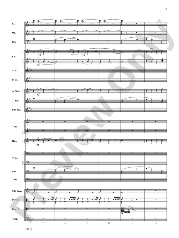 Vistas - Concert Band Conductor Score & Parts (Digital Download)