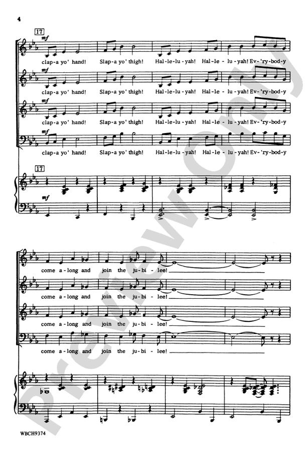 Clap Yo' Hands – SATB Choral Octavo (Digital Download)