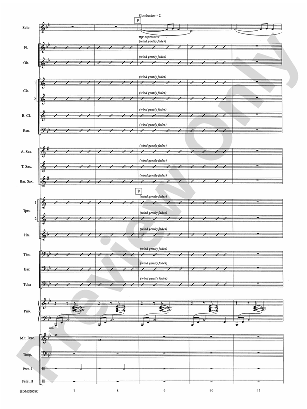 All Is Calm (based on Silent Night) - Concert Band Conductor Score & Parts (Digital Download)