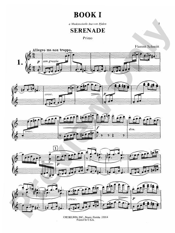 Schmitt - Album of Piano Duets, Volume I - 1 Piano, 4 Hands (Digital Download)