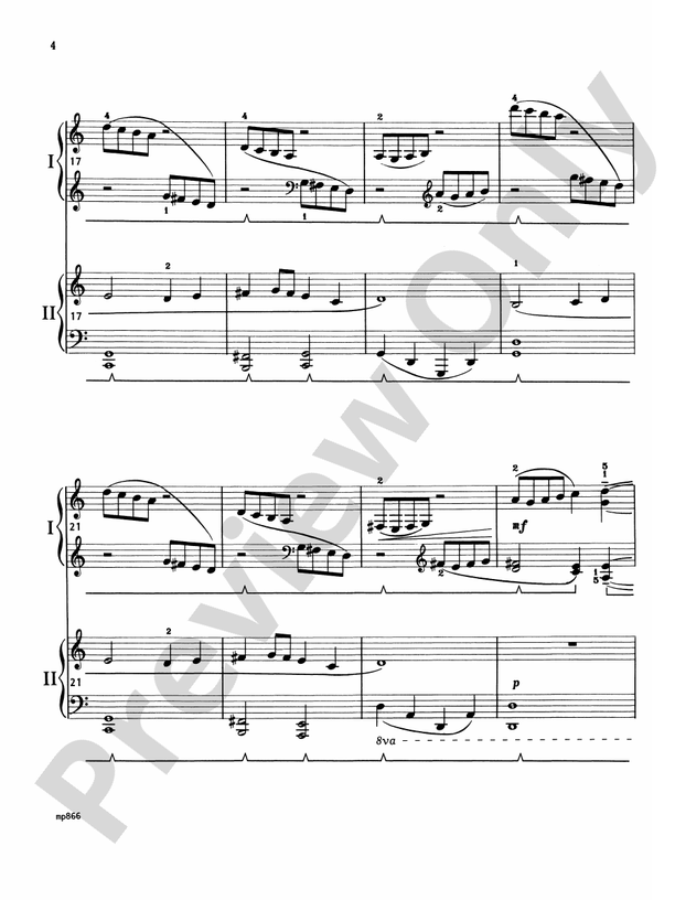 Concertino in C Major - 2 Pianos, 4 Hands (Digital Download)