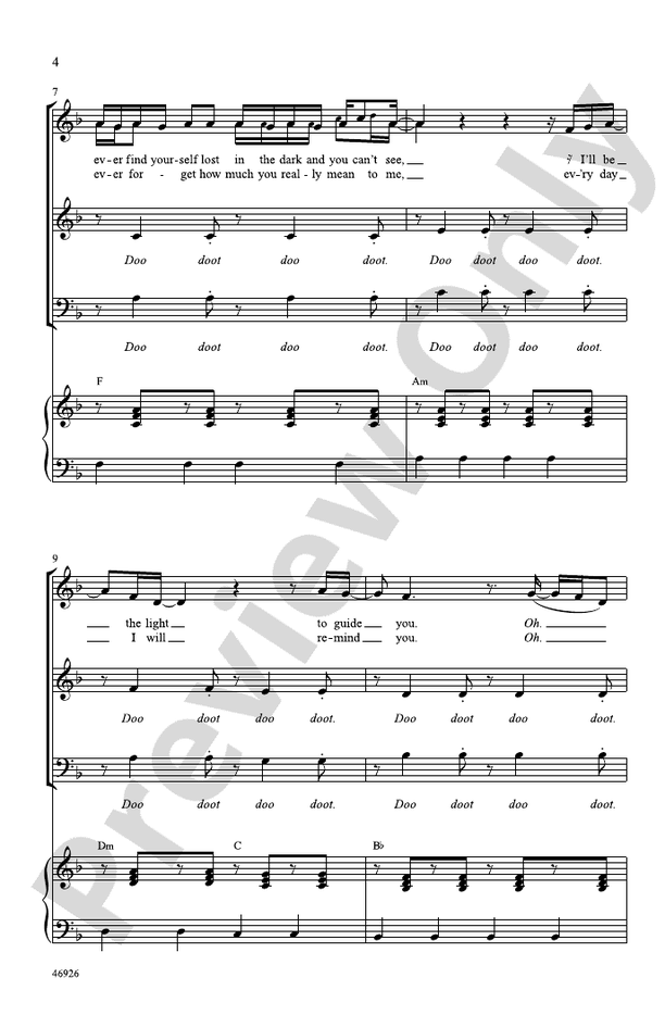Count on Me – 3-Part Mixed / SAB Choral Octavo (Digital Download)