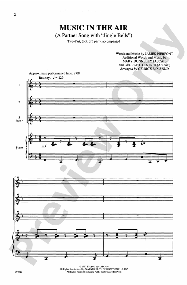 Music in the Air – 2-Part (Opt. 3-Part) Choral Octavo (Digital Download)
