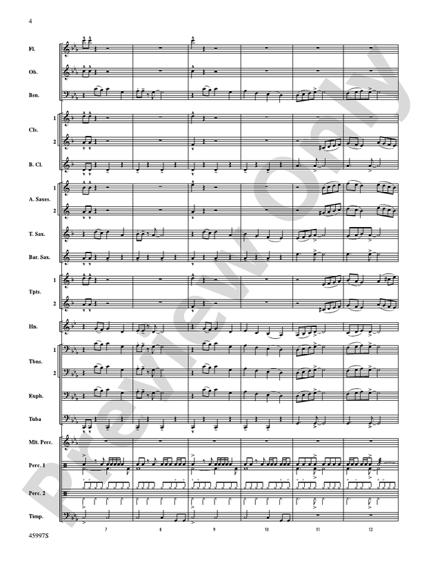 1st and Goal - Concert Band Conductor Score & Parts (Digital Download)