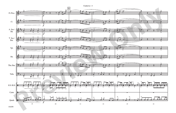 Honky Tonk Women (Arr. Jerry Burns) – Marching Band Conductor Score & Parts (Digital Download)