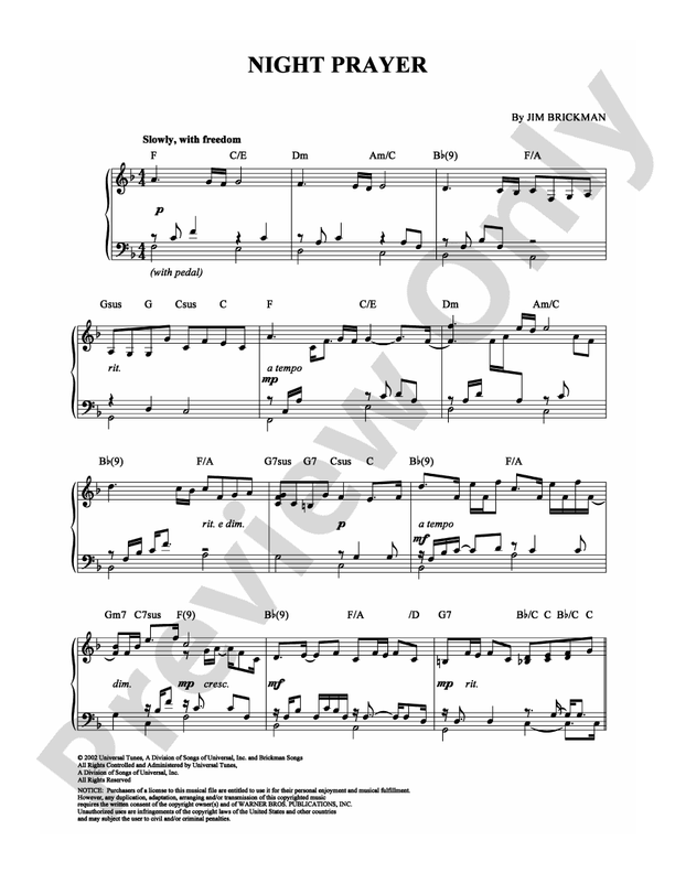 Night Prayer - Piano (Digital Download)