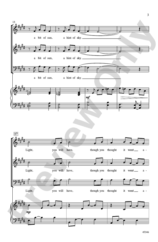 Light, You Will Have – SAB Choral Octavo (Digital Download)