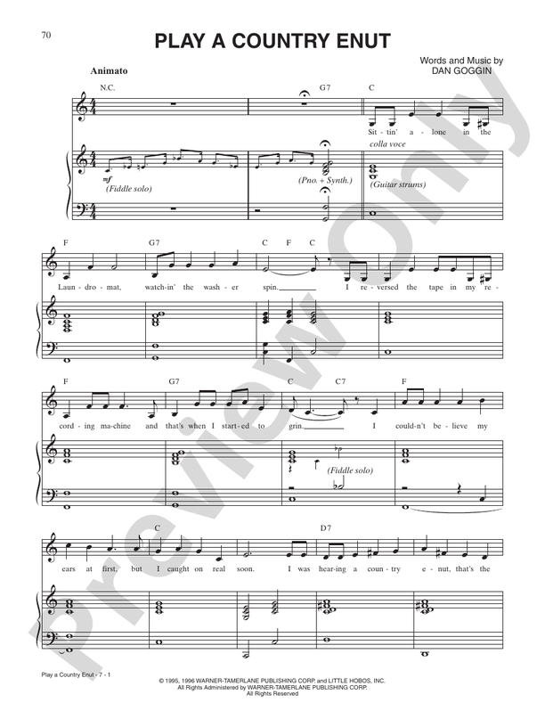 Play a Country Enut (from Sister Amnesia's Country Western Nunsense Jamboree) - PVG (Digital Download)