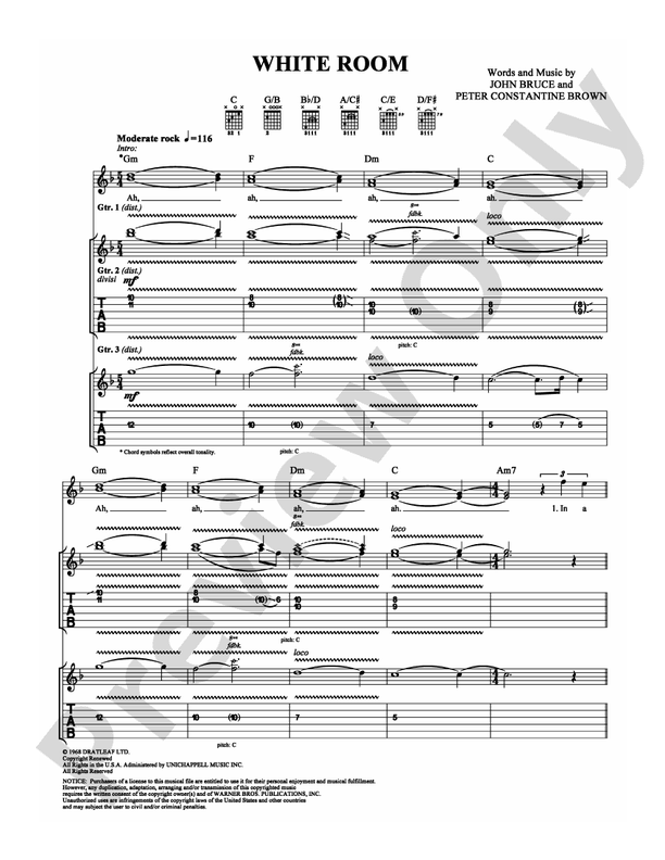 White Room - Guitar TAB (Digital Download)