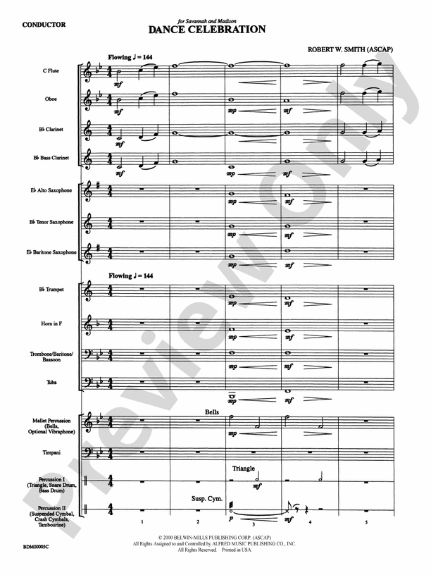 Dance Celebration - Concert Band Conductor Score & Parts (Digital Download)