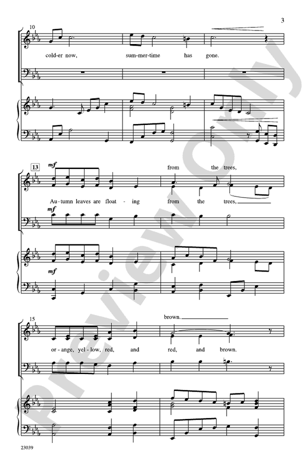Autumn – 3-Part Choral Octavo (Digital Download)