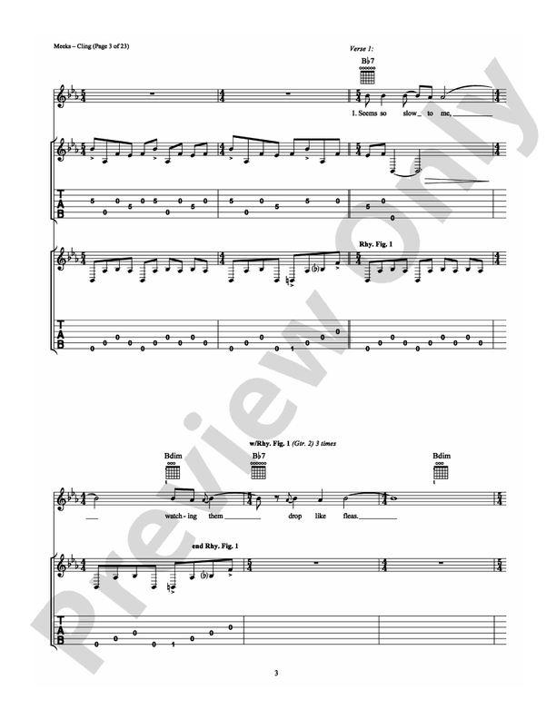 Cling - Guitar TAB (Digital Download)