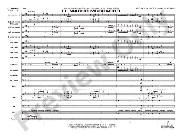 El Macho Muchacho - Jazz Ensemble Conductor Score & Parts(Digital Download)