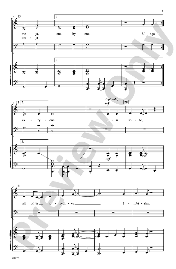 Changamano (Join Together-Swahili) – 3-Part Mixed Choral Octavo (Digital Download)