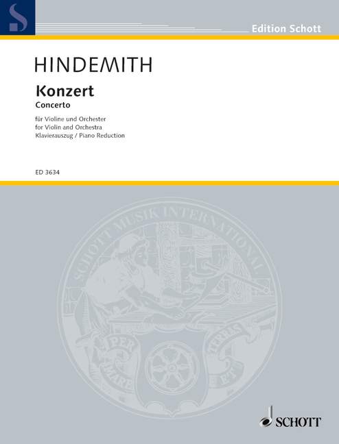 Hindemith Violin Concerto - Violin/Piano