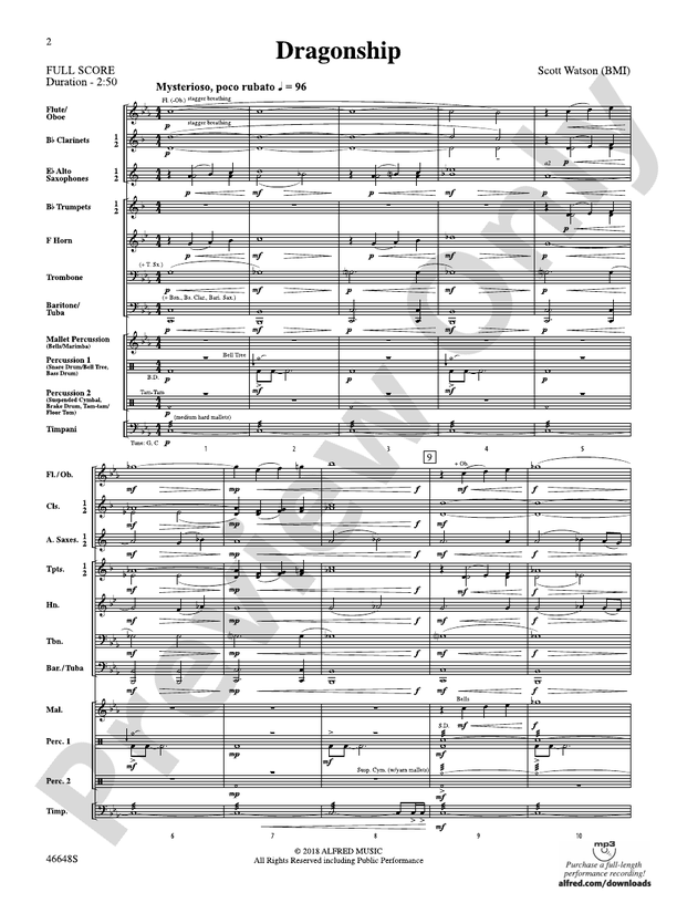 Dragonship - Concert Band Conductor Score & Parts (Digital Download)