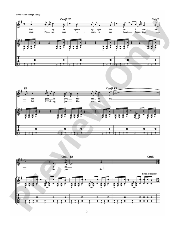 Take It - Guitar TAB (Digital Download)