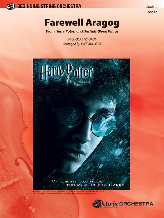 Farewell Aragog (from Harry Potter and the Half-Blood Prince) – String Orchestra Conductor Score & Parts (Digital Download)